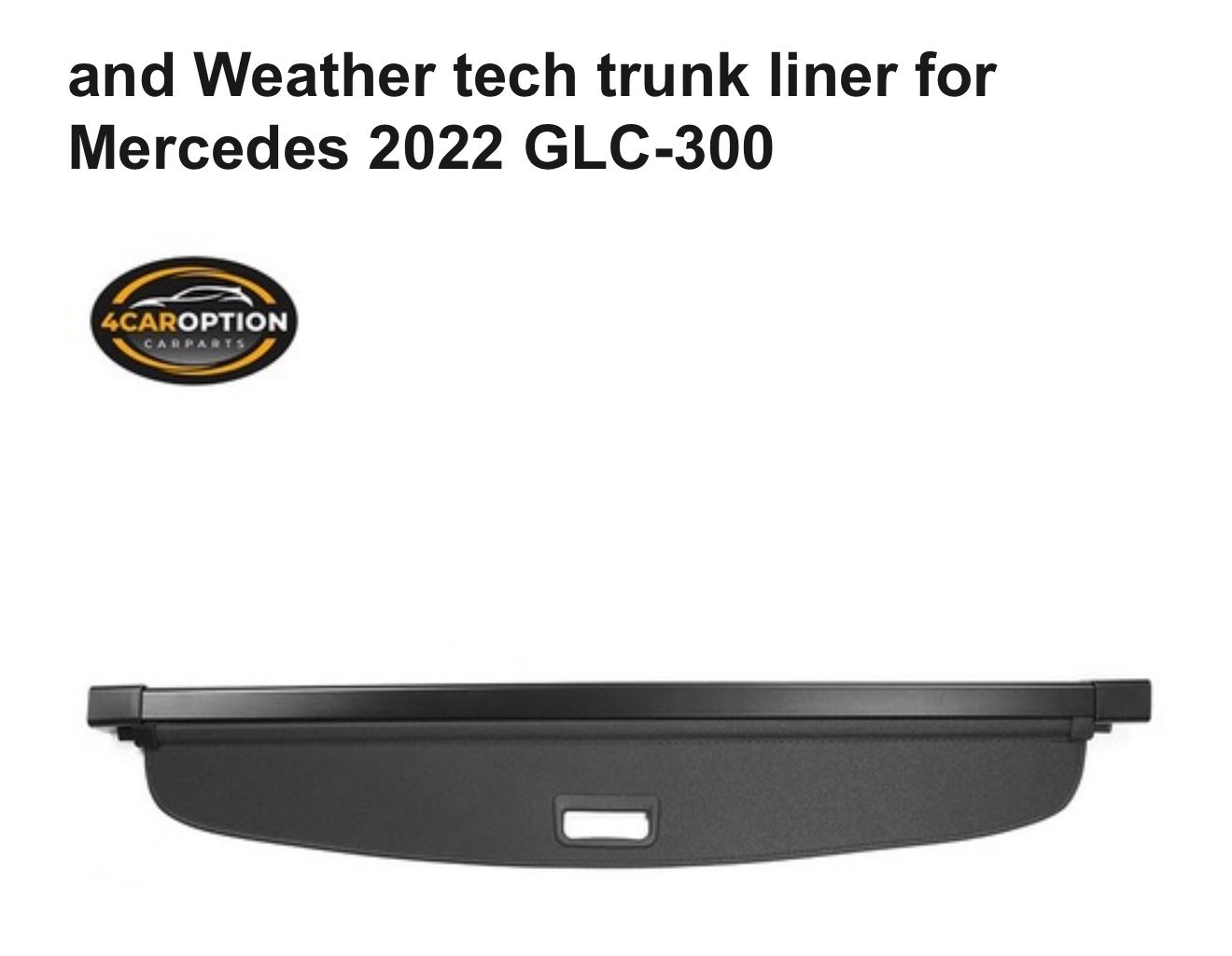 Mercedes cargo cover fits 2022 GLC-300 Class rear trunk shade 