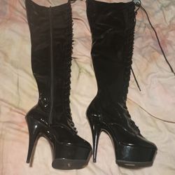 Thigh High Pleasers Boots Size 10 