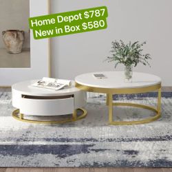 52” Nesting Marble Coffee Table