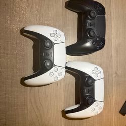 3 Ps5 Controllers With Stick Drift 