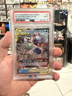 Blastoise & Piplup GX Psa 9