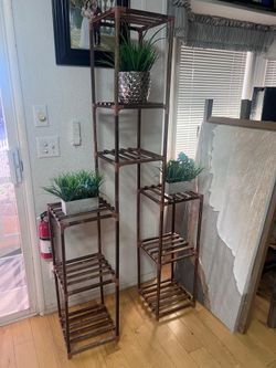 Plant Stand, Wooden Flower Stand 