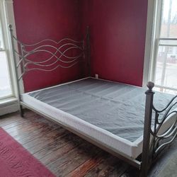 Queen Size Iron Cast Bed Frame And Box Spring