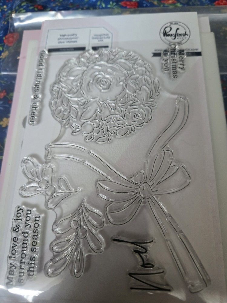 Pink Fresh Studio Floral Bauble Stamp,die,stencil