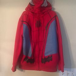 Spiderman Zip Up Hoodie (Youth- Medium)