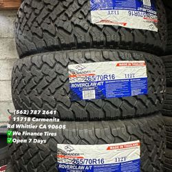 265/70R16 Atlander All Terrain Set of Tires Installed and Balanced Set de Llantas Nuevas Instaladas y Balanceadas