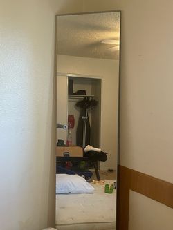 Full Length Floor Mirror Thin Metal Frame