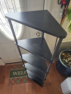 Corner black shelf