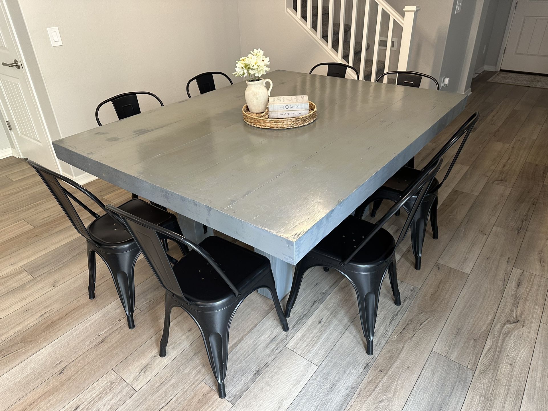 Custom Distressed Wood Dining Table 