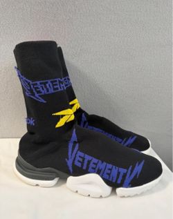 Vetements x Reebok metal logo sock shoe lakers colorway