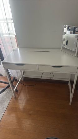 White IKEA desk