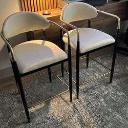 Counter Stools, Set Of Two, Modern Arhaus Jagger Dupes (great Condition, New)
