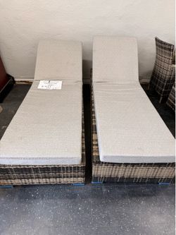patio furniture 2pcs chaise lounges