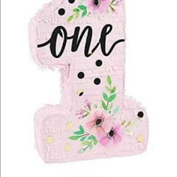 First Birthday Package Piñata, Cake Topper  Birthday Milestone And Banner