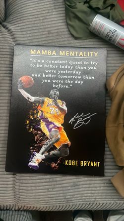 Kobe Bryant Mamba Mentality Canvas Wall Art
