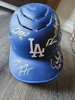 Dodgers Signed Batting Helmet