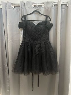 Black Lace Up Cocktail Dress - Small/Medium