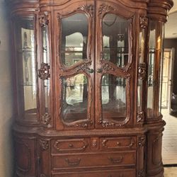 Antique solid wood Buffett 