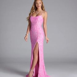 Pink Sequin Dress