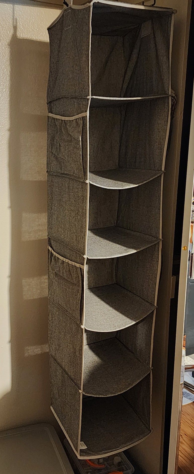 6 Shelf Hanging Closet Organizer Gray