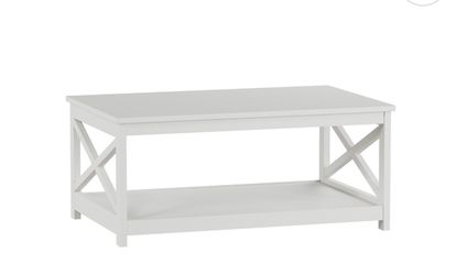 White farmhouse coffee table