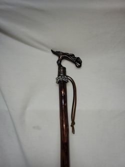 CUSTOM MADE WOOD CANE 33IN