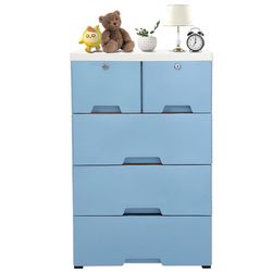 Plastic Dresser of Drawers, Storage Cabinet with 6 Drawers, Tall Dresser Organizer, Vertical Clothes Storage Tower for Clothes, Toys, Playroom, Furnit