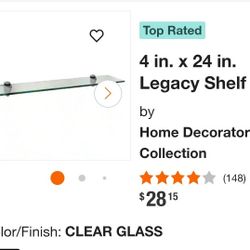 24in Glass Shelf Kit