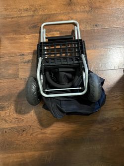 flatbed cart hand truck with attached bag