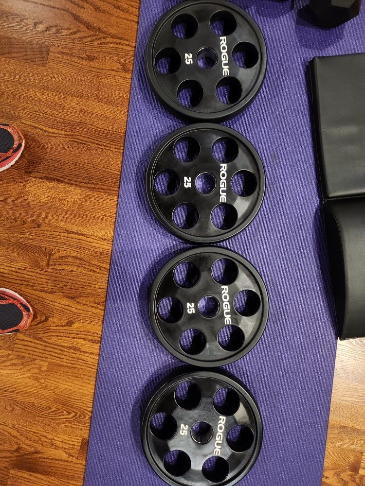 25lb Rogue 6-Shooter Urethane Olympic Grip Plates