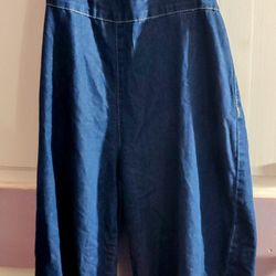 Shein Blue Denim Overalls Classic Work Wear Style Dress 