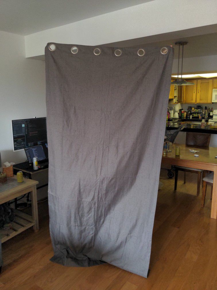 2x Grey Target Blackout Curtains 42" Wide 84" Long