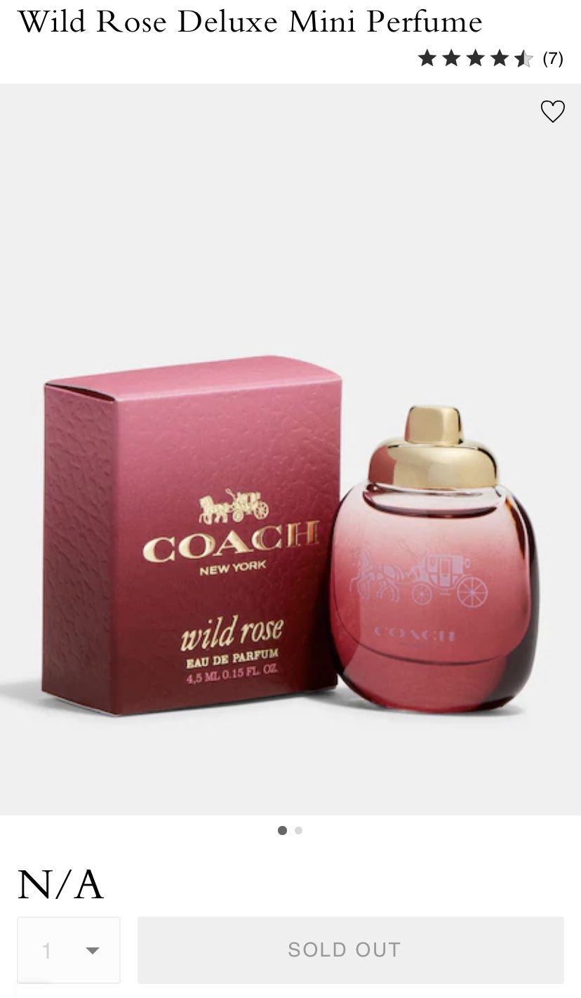 Mini Coach Perfume - Wild Rose. New