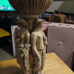 Rare Amazing Vintage  Large 17.5 In Marwal Charlotte Center Piece Statue  Plant Holder