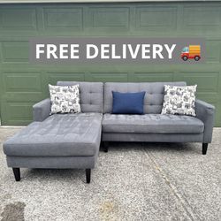 Gray Sectional Couch 🛋️ FREE DELIVERY 🚚 