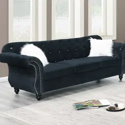 Brand new glam vintage inspired velvet glam sofa