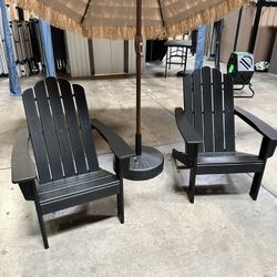 $120.00 Set of 2!!! New Outdoor Patio HDPE Wood Adirondack Chair Armchairs