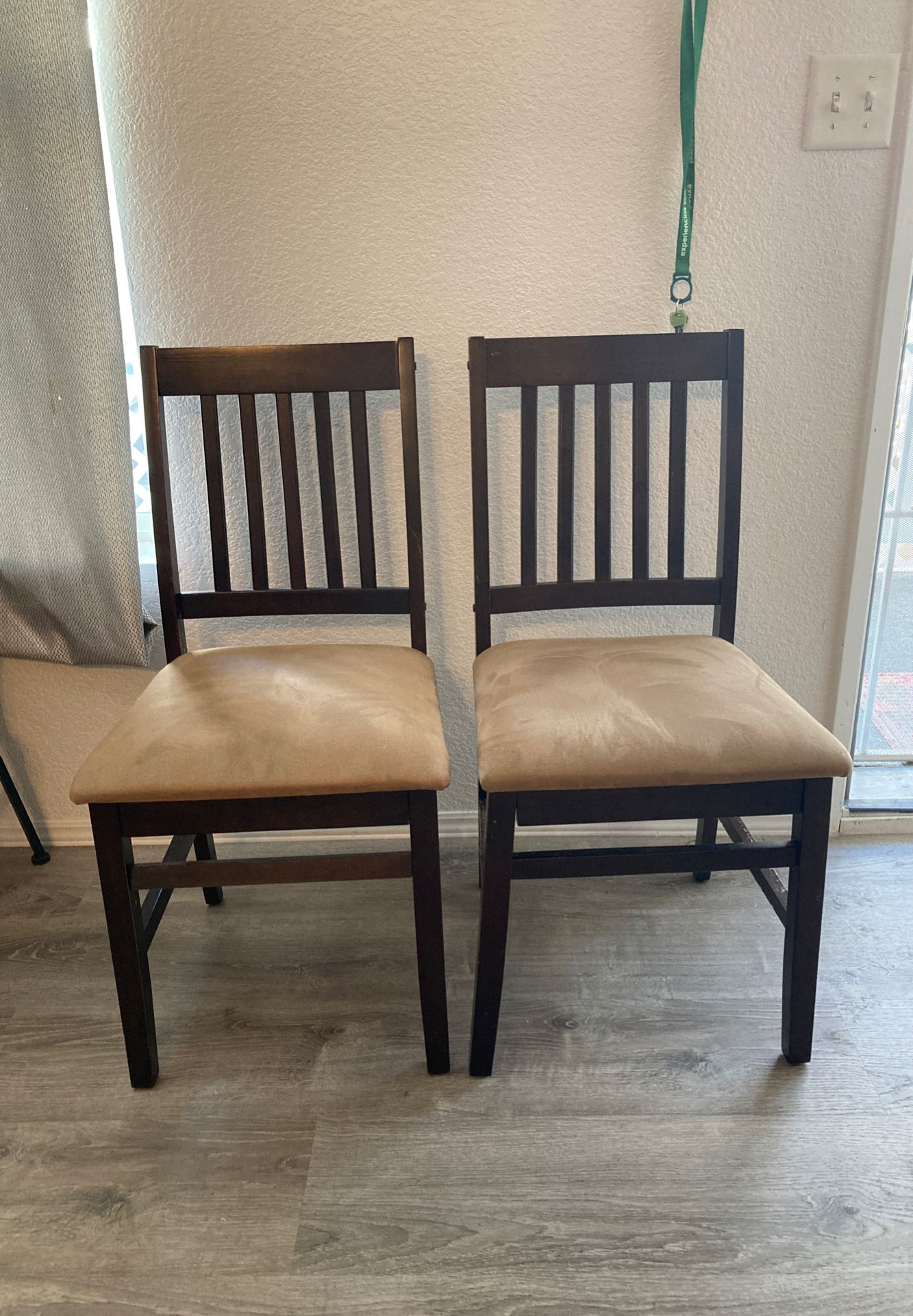 2 dining chairs for dining table 30. Firm for both