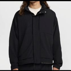 Nike Tech Full-Zip Loose-Fit Black Hooded Jacket Men's Sz Large FZ0714-010 NWT