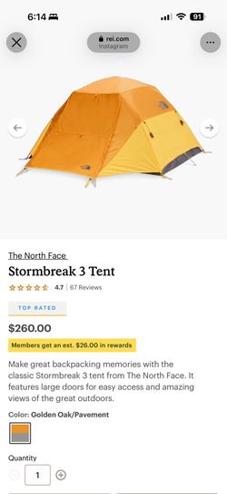 The North Face  Stormbreak 3 Tent