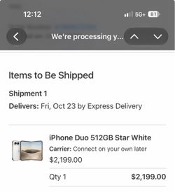 Unlocked iPhone Duo 512GB Star White