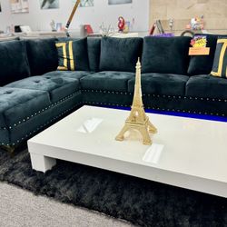 Special Sale Now🚨Beautiful Black L Shape Sofa Sectional Furniture Available 50% Off $799
