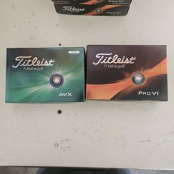 Titleist Pro V1 and AVX golf balls