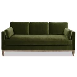 Brand New, Jennifer Taylor —Knox 84 in. Pillow Arm Modern Farmhouse Performance Velvet Living Room Sofa Couch in Olive Green