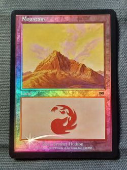 Magic the gathering, onslaught, foil mountain  #346