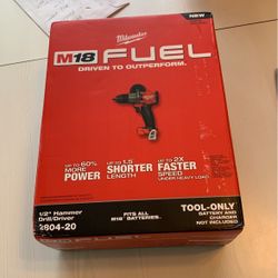 Milwaukee M18 Fuel  1/2 Hammer Drill Driver  2804 20 tool -only .