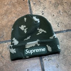 SUPREME Green Digital Camo Beanie 