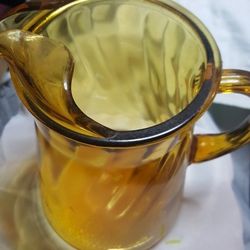 Amber Glass Pitcher