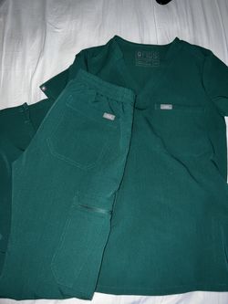 Figs Scrubs XXS Catarina One-Pocket Scrub Top  Zamora Jogger Scrub Pants  Yola Skinny Scrub Pants