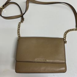 Michael Kors Tan Leather Crossbody w/ Gold Chain